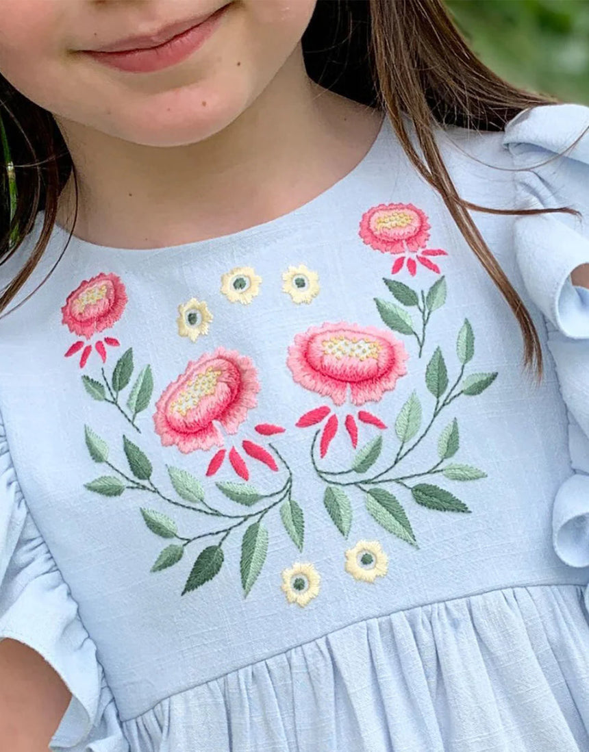 Stella Blouse & Dress Sewing Pattern (3y - 12y), Ikatee