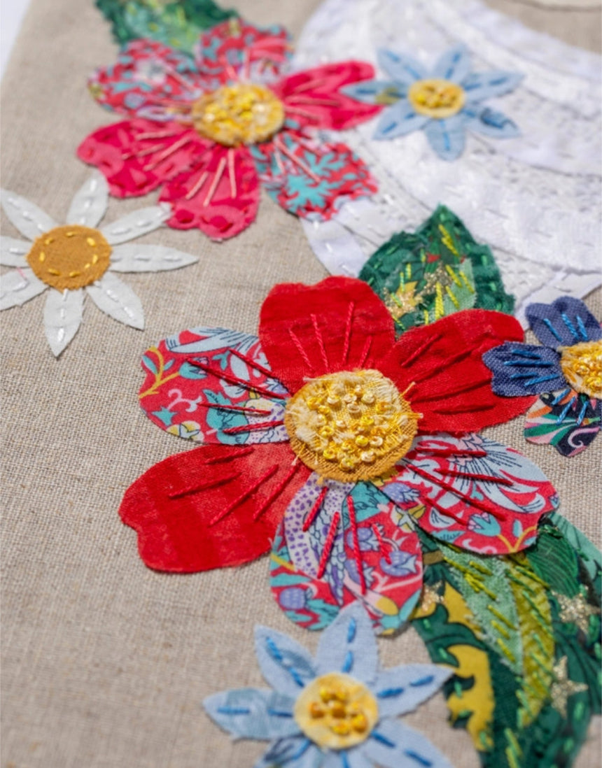 Christmas Stocking Slow Stitching Kit, Wattle & Loop