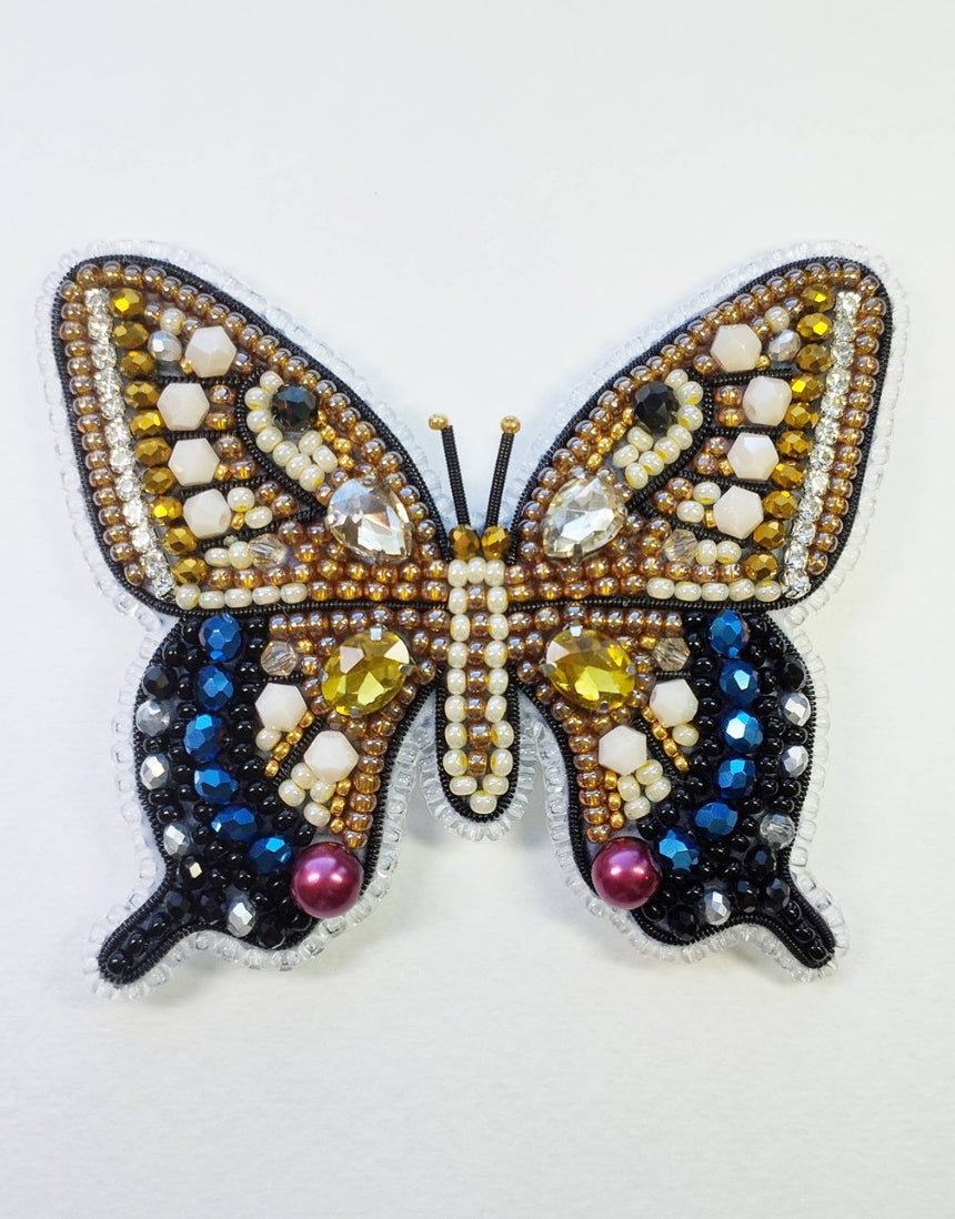 Swallowtail Butterfly Beaded Embroidery Brooch/Hanging Decoration Kit