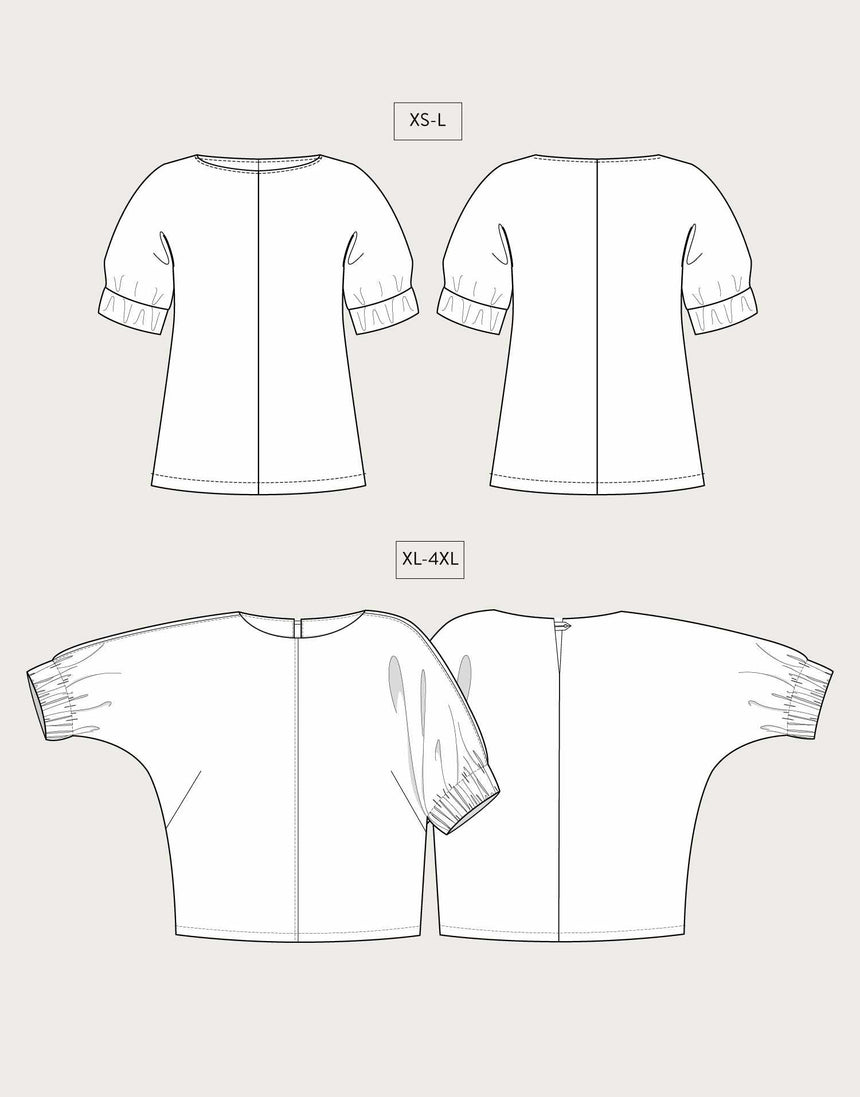 Neon Bloom Stripe Cuff Top – Complete Dressmaking Kit