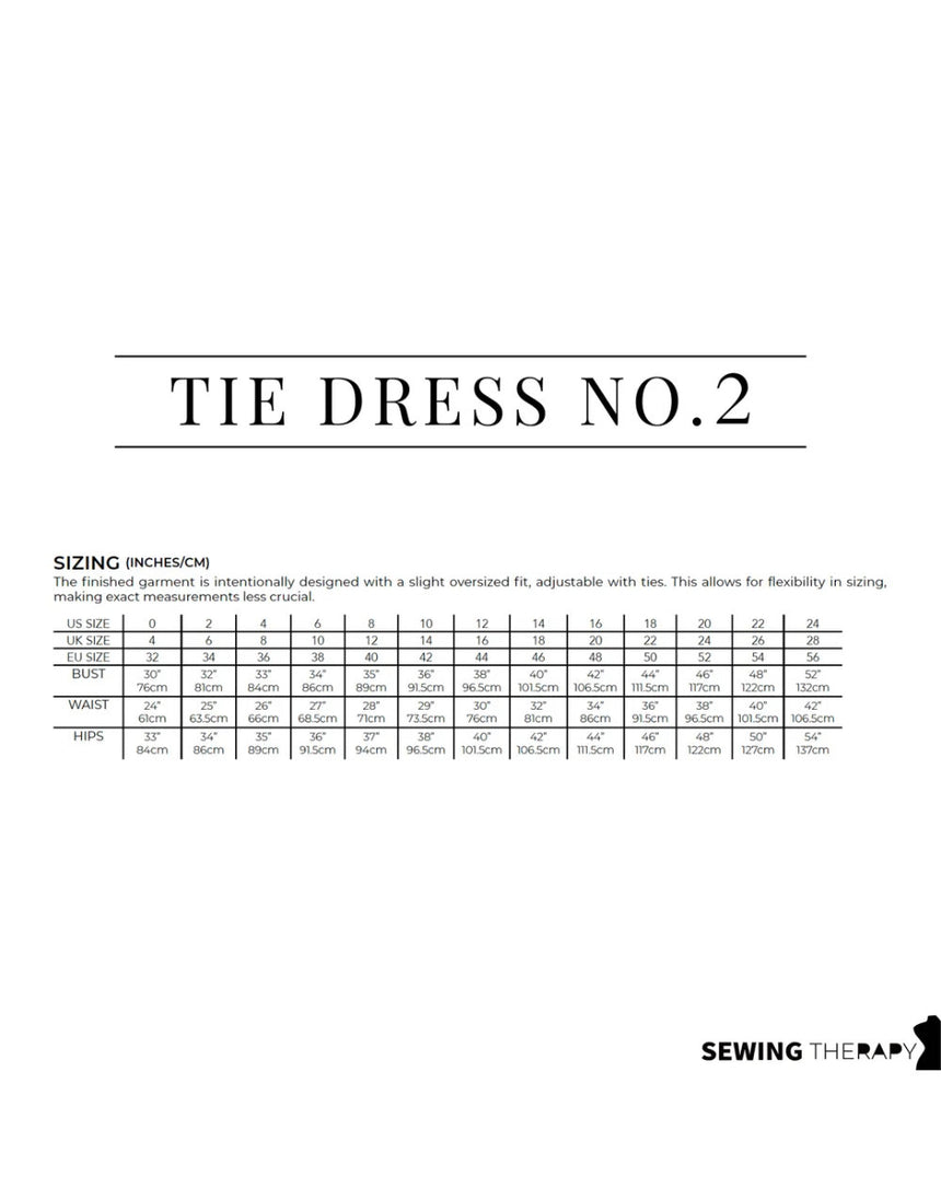 Tie Dress NO 2 PDF Pattern, Sewing Therapy