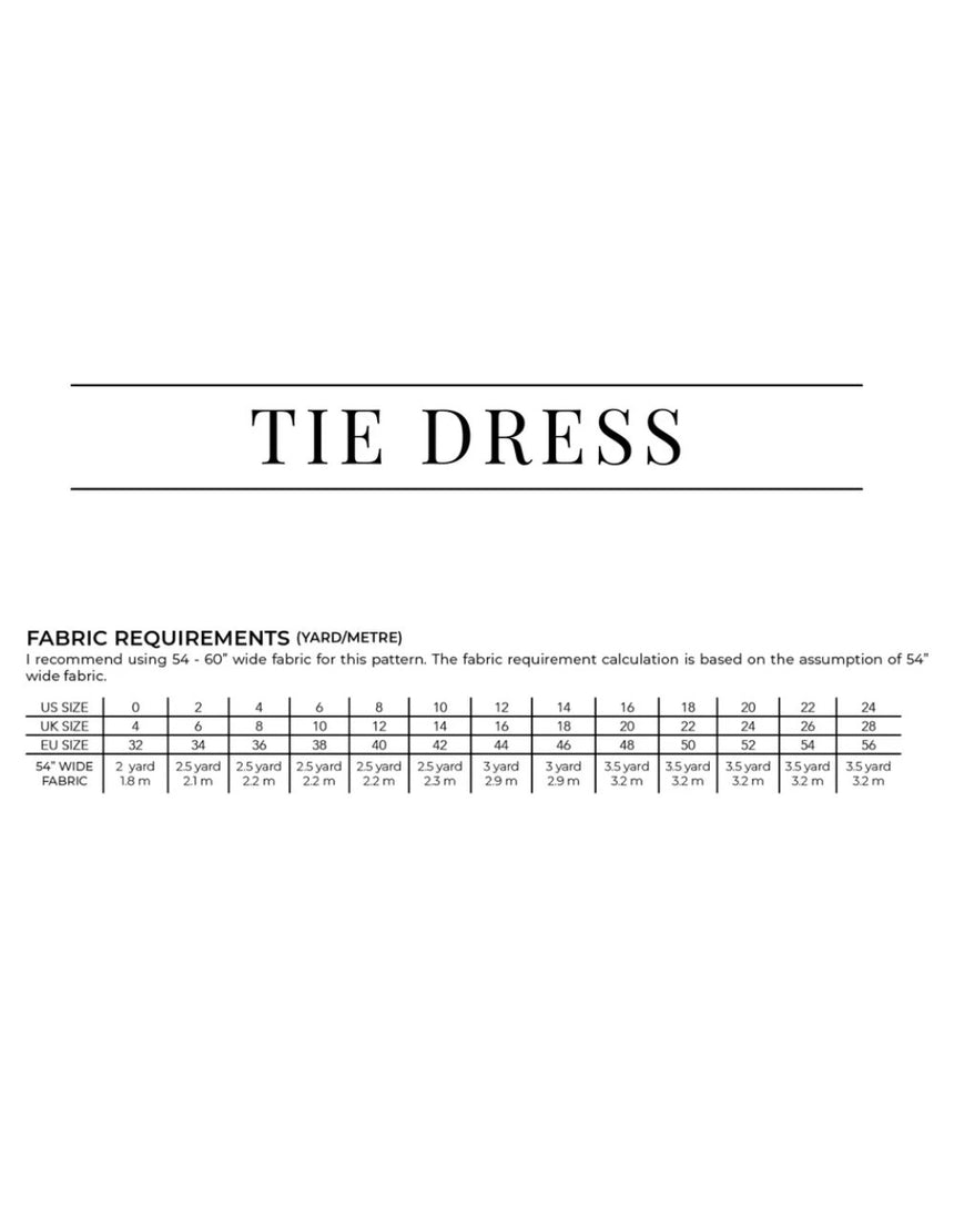 Tie Dress Pattern PDF Pattern, Sewing Therapy