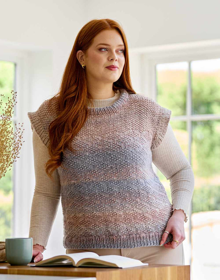Celestine Tank Top & Jumper Knitting Pattern for Retreat Twist Chunky Yarn, Chloe Birch