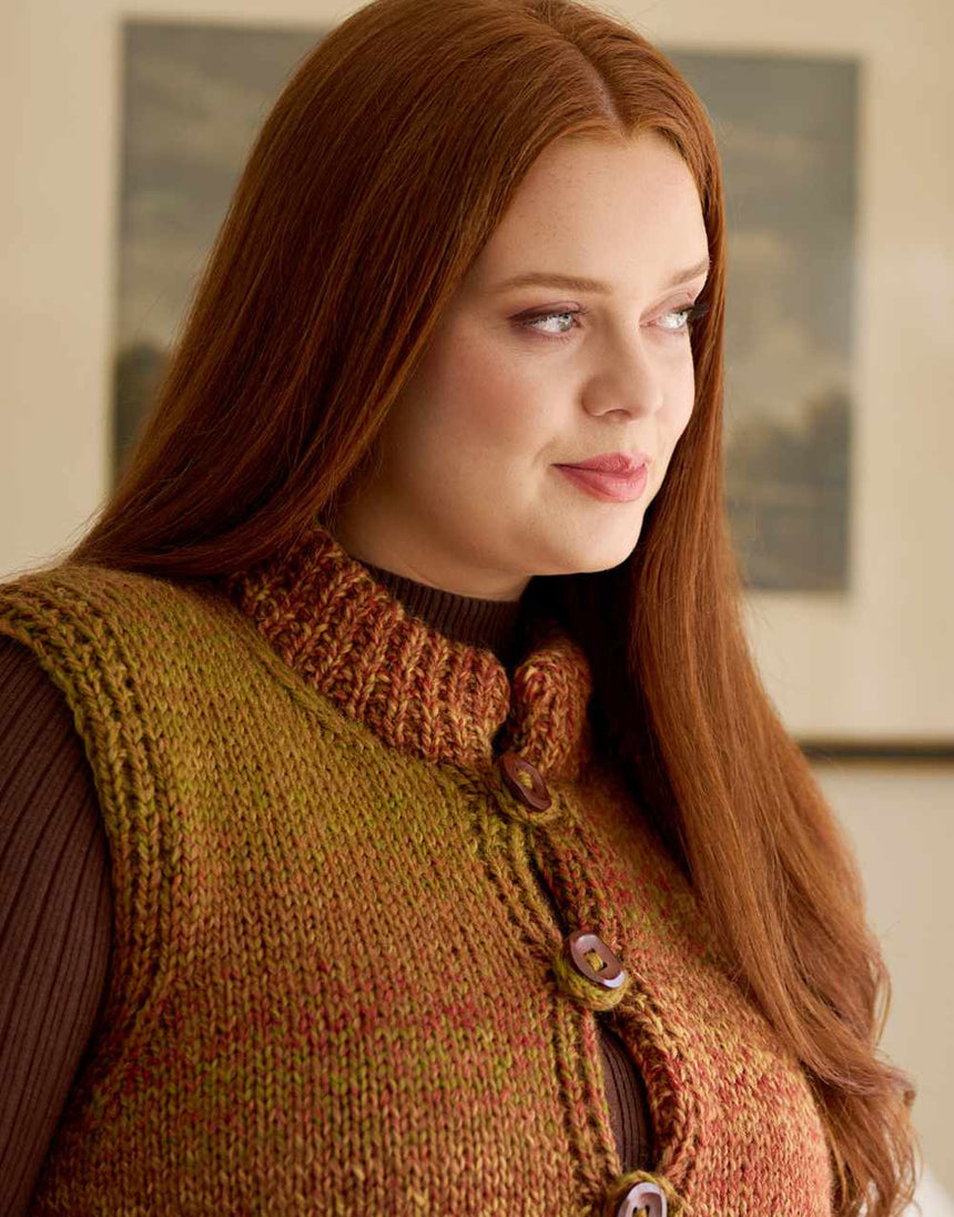 Selene Gilet & Jacket Knitting Pattern for Retreat Twist Chunky Yarn, Chloe Birch