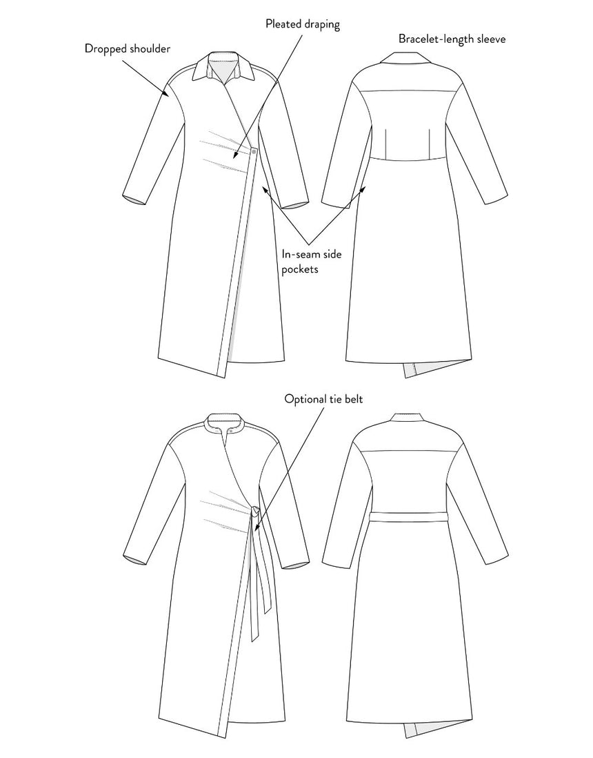 Wrap Dress Paper Sewing Pattern, The Assembly Line