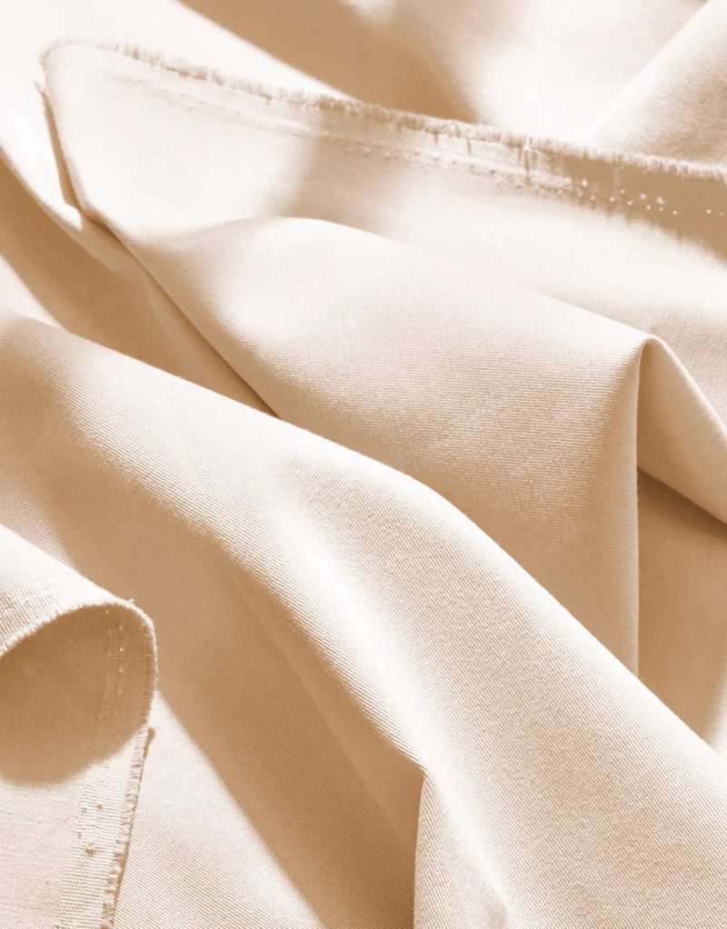 Remnant 1.6m -Off White Light Cotton Gabardine Twill Fabric, Atelier Brunette