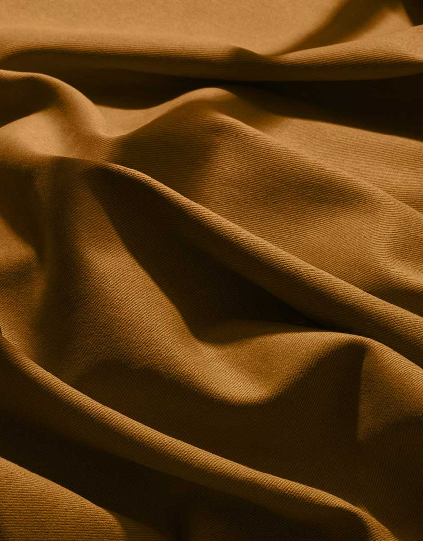 Ochre Light Cotton Gabardine Twill Fabric, Atelier Brunette