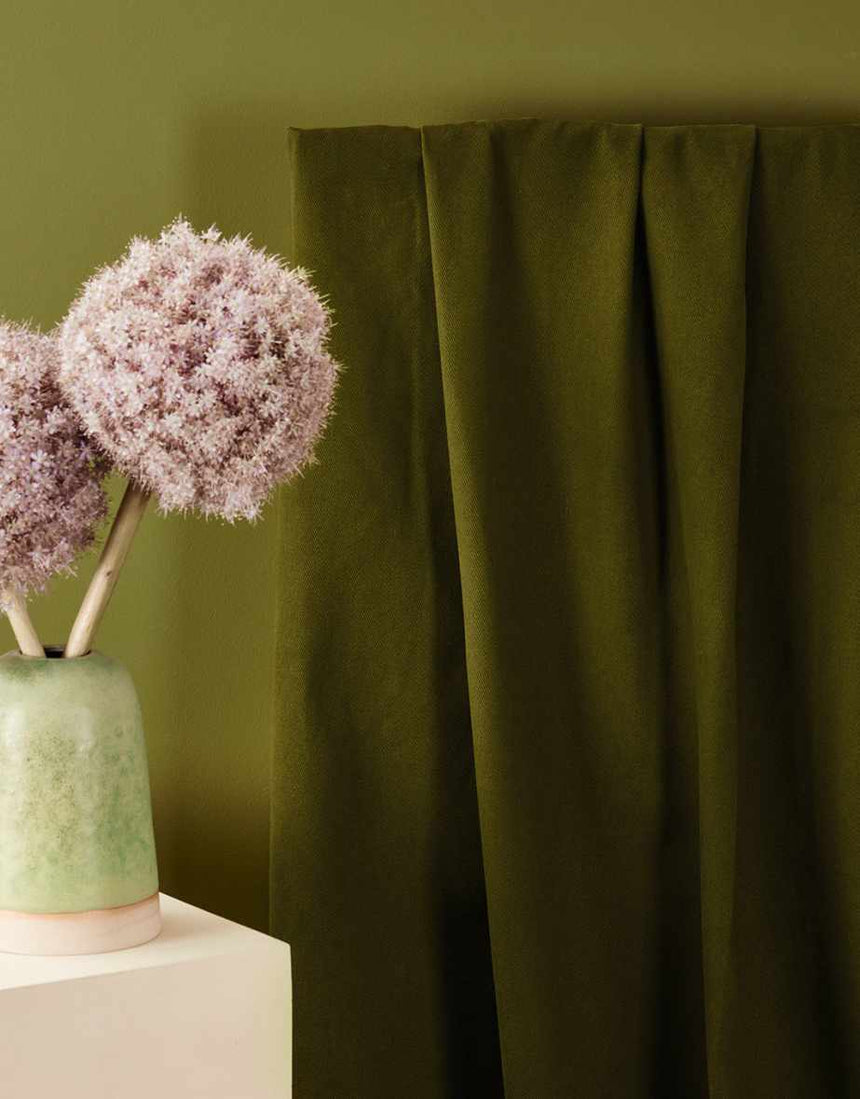 Ivy Green Cotton Gabardine Twill Fabric, Atelier Brunette