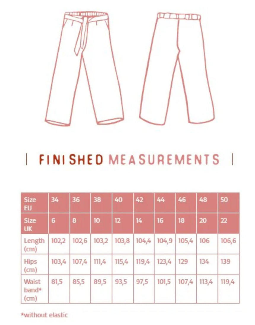 Emily Trousers Sewing Pattern, Atelier Jupe