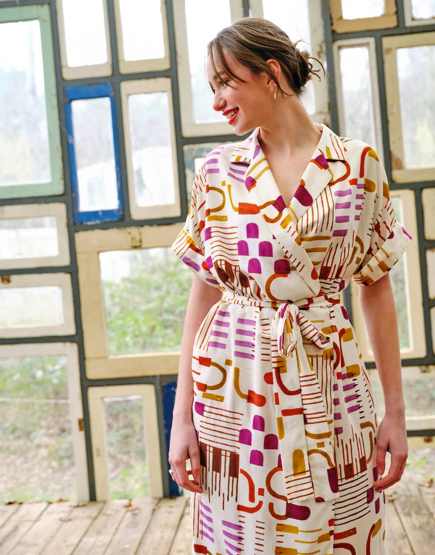 Florence Wrap Dress Sewing Pattern, Atelier Jupe