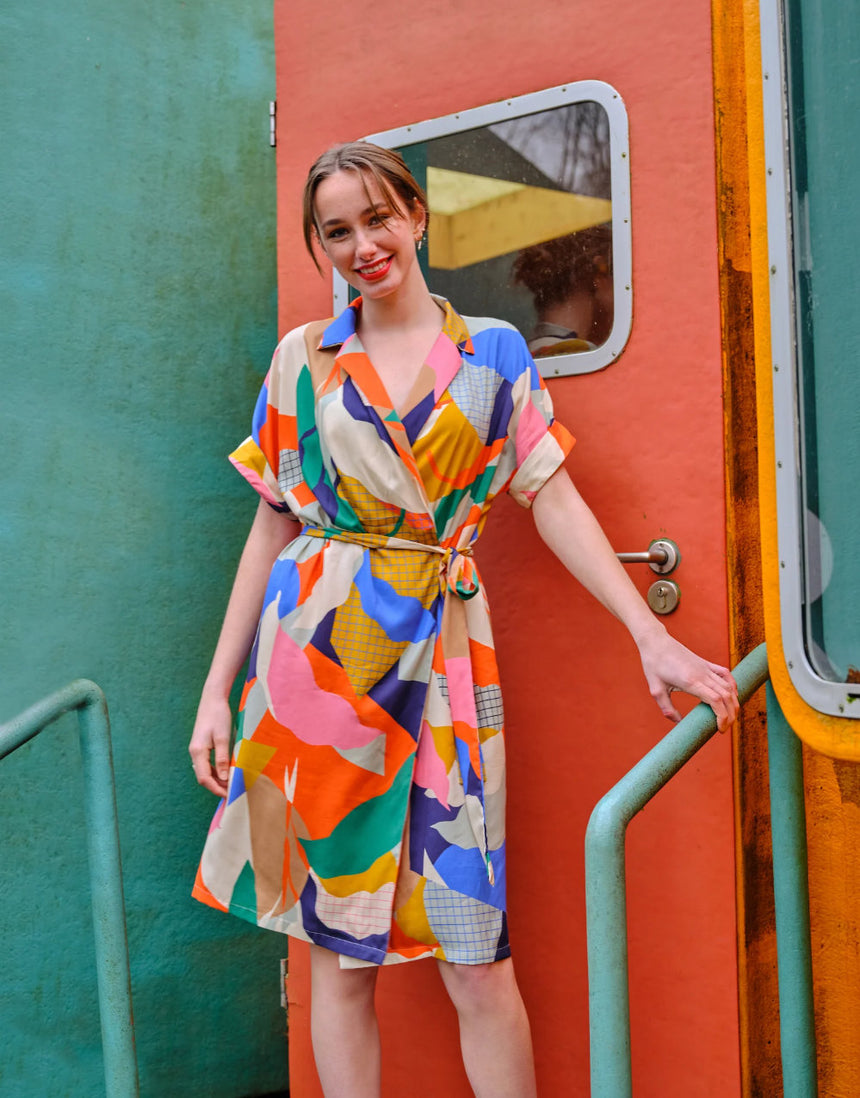 Florence Wrap Dress Sewing Pattern, Atelier Jupe