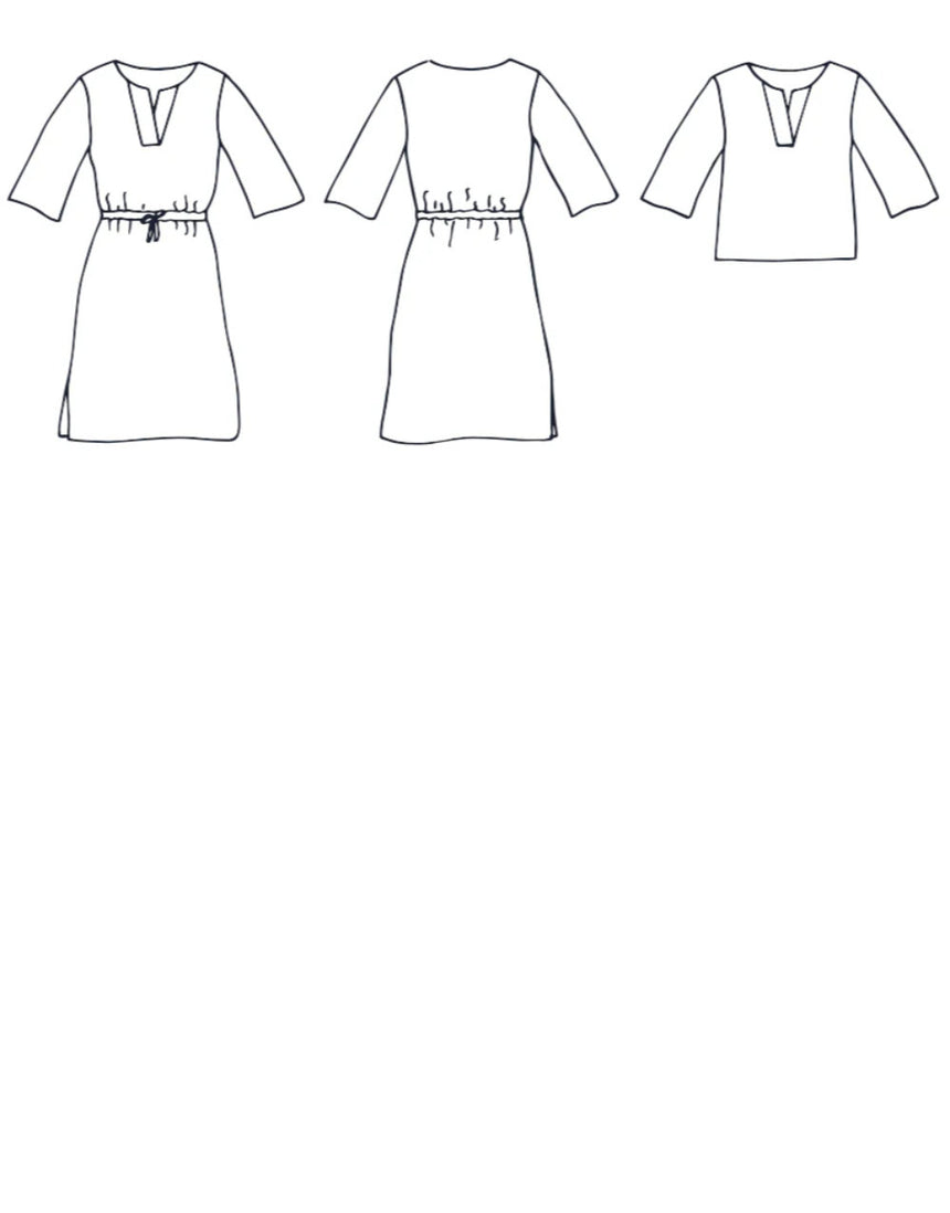 Lynn Kaftan Dress Sewing Pattern, Atelier Jupe