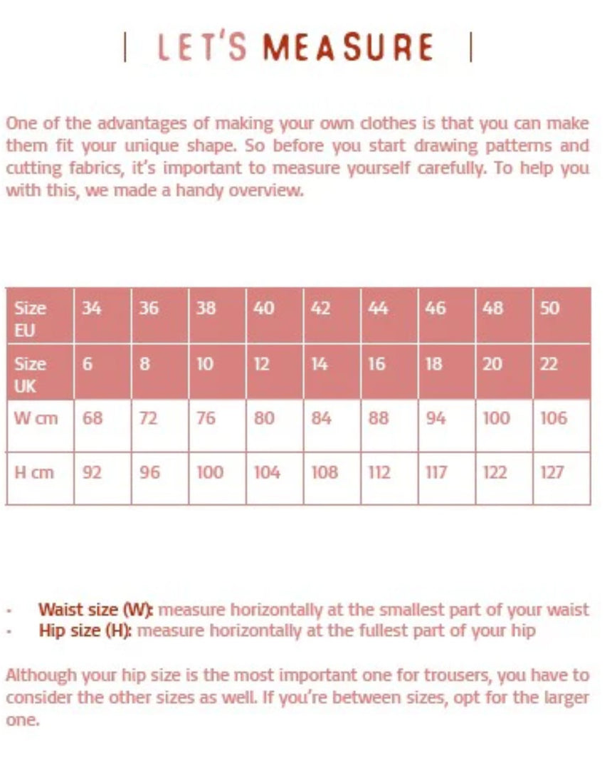 Emily Trousers Sewing Pattern, Atelier Jupe