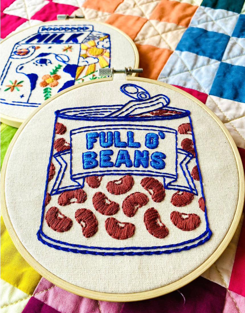 Full 'O Beans Embroidery Kit, Hook Line & Tinker