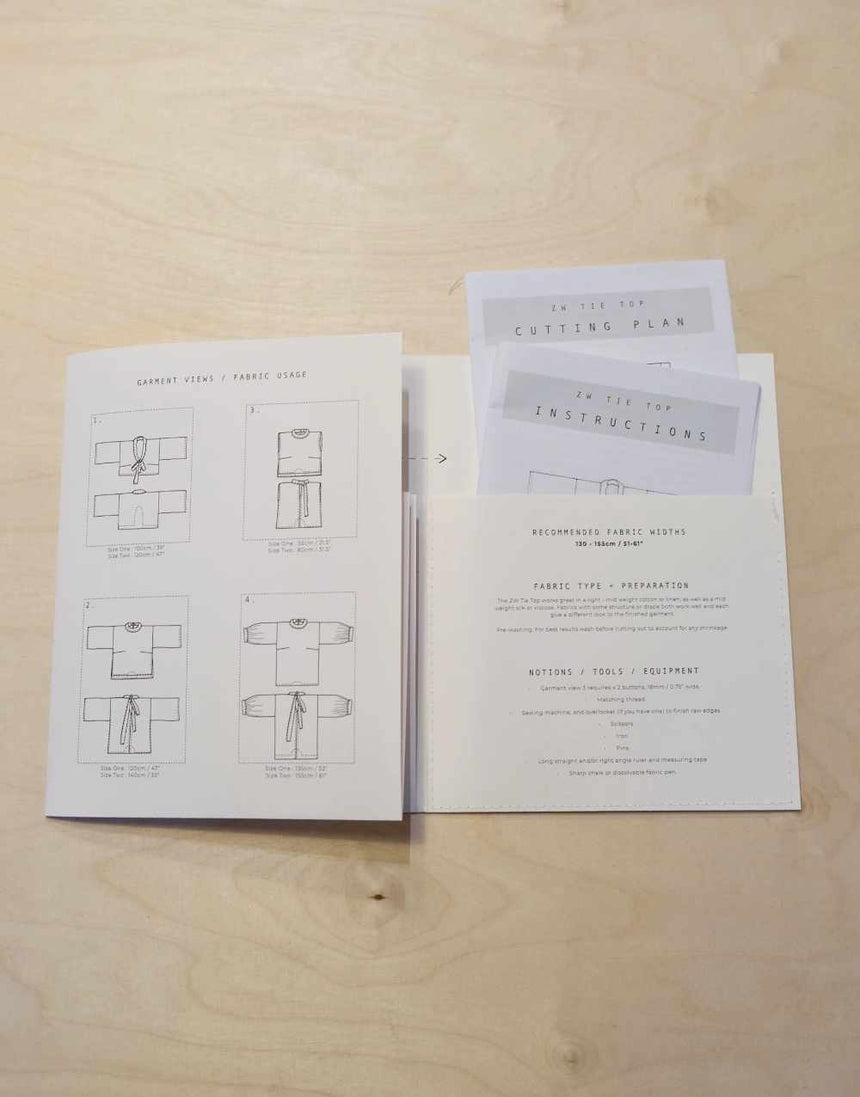 Tie Top Zero Waste Sewing PDF Pattern, Birgitta Helmersson
