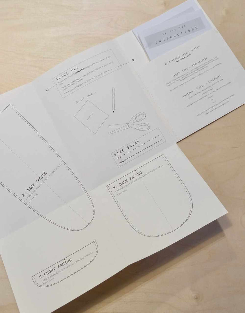 Tie Top Zero Waste Sewing PDF Pattern, Birgitta Helmersson