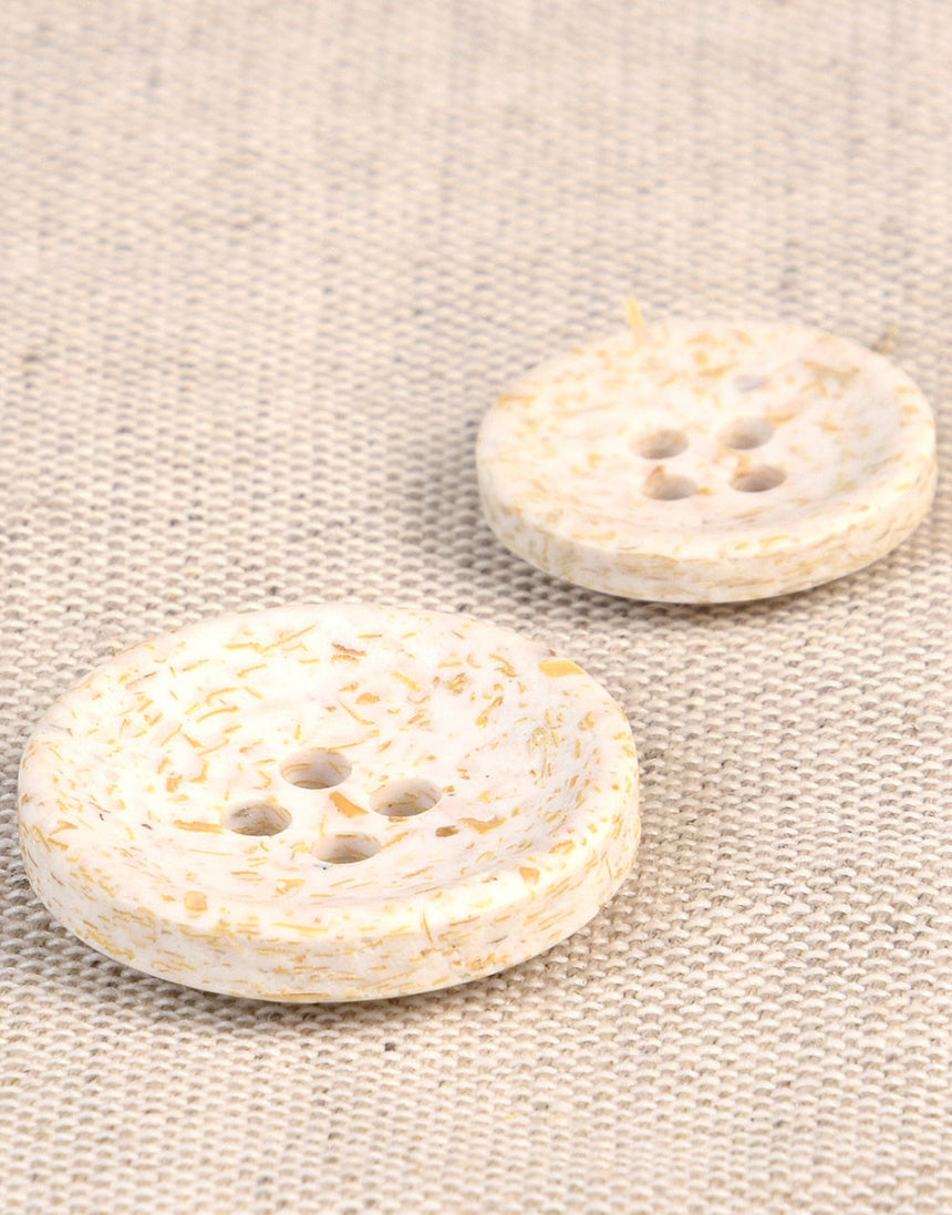 Natural Rice Husk Buttons, 15mm