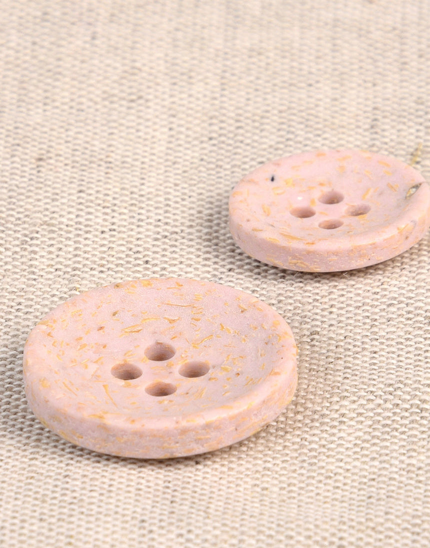 Natural Rice Husk Buttons, 20mm