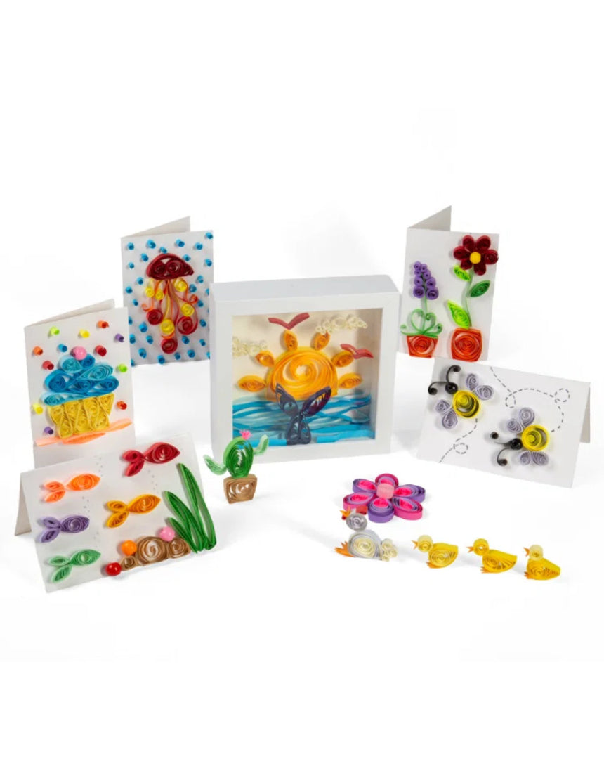 Paper Quilling Craft Kit Suitacse for Kids, Buttonbag