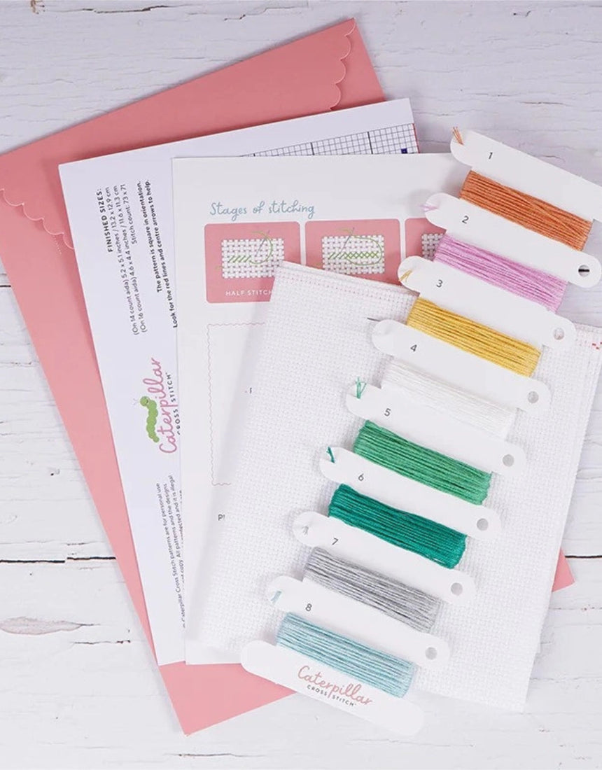 Wandering Peaks Cross Stitch Kit, Caterpillar Cross Stitch