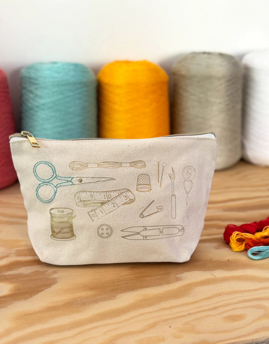 Stitch Your Craft Tools Zip Pouch Embroidery Kit, Chasing Threads