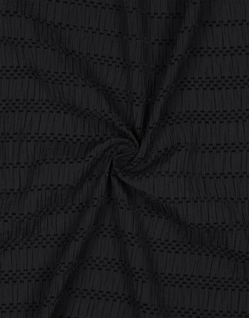 Black Chenille Jacquard Fabric