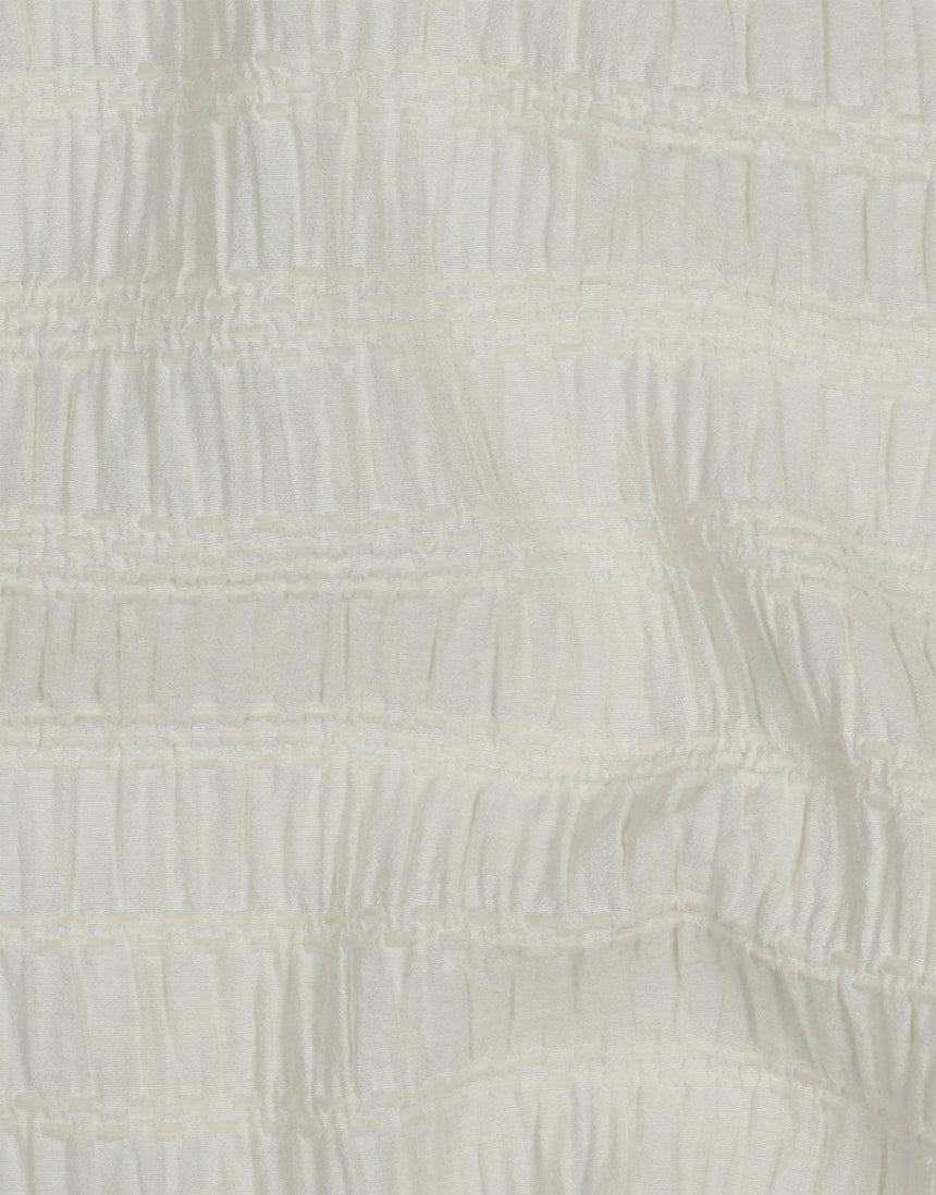 Ecru Chenille Jacquard Fabric