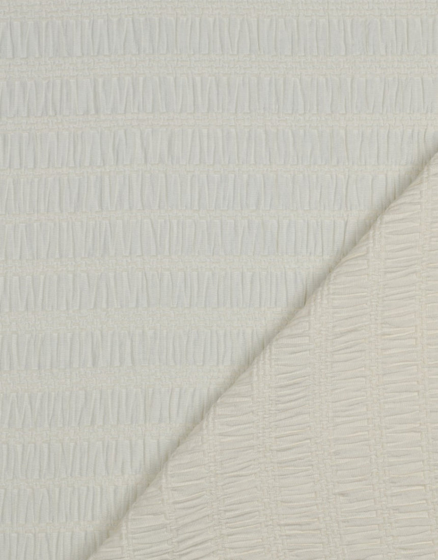 Ecru Chenille Jacquard Fabric