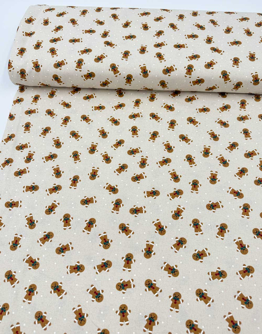 Gingerbread Men Christmas Cotton Fabric
