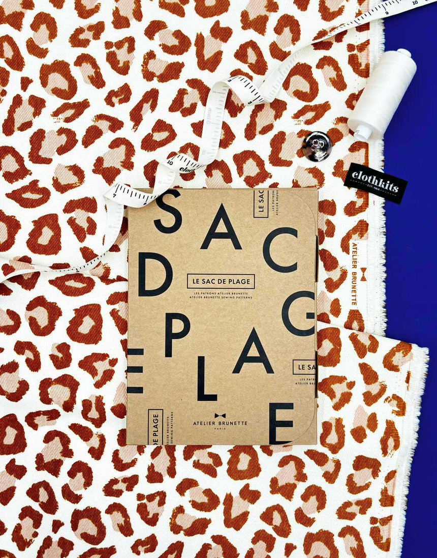 Sac de Plage – XXL Beach Bag Sewing Kit in Leony Leopard