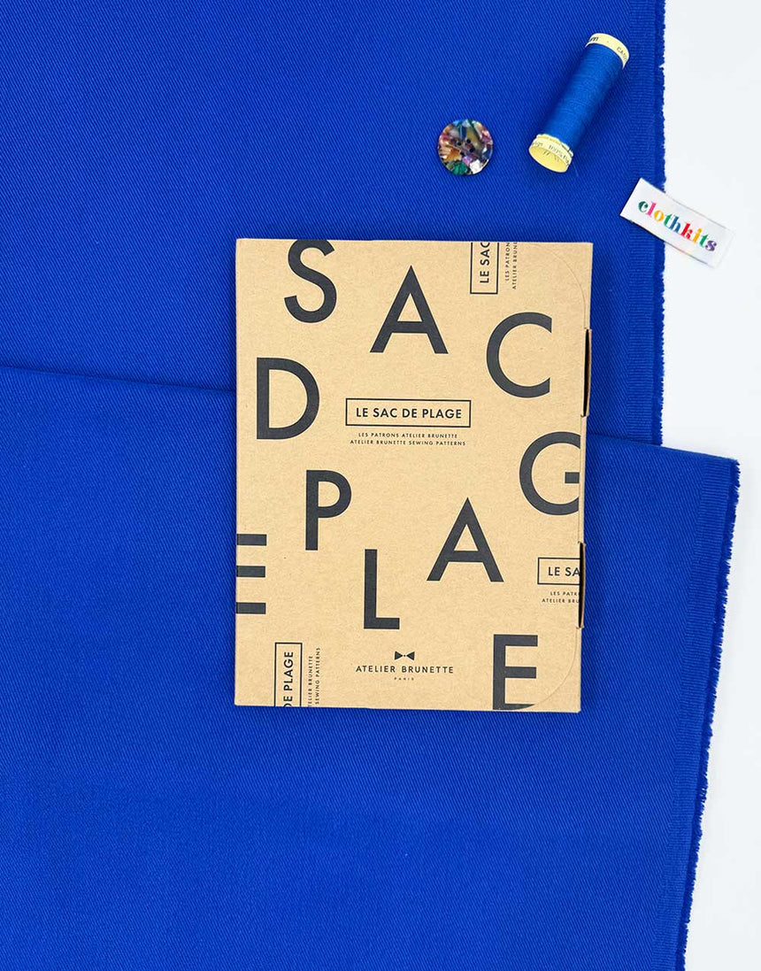 Sac de Plage – XXL Beach Bag Sewing Kit in Hypnotic Blue