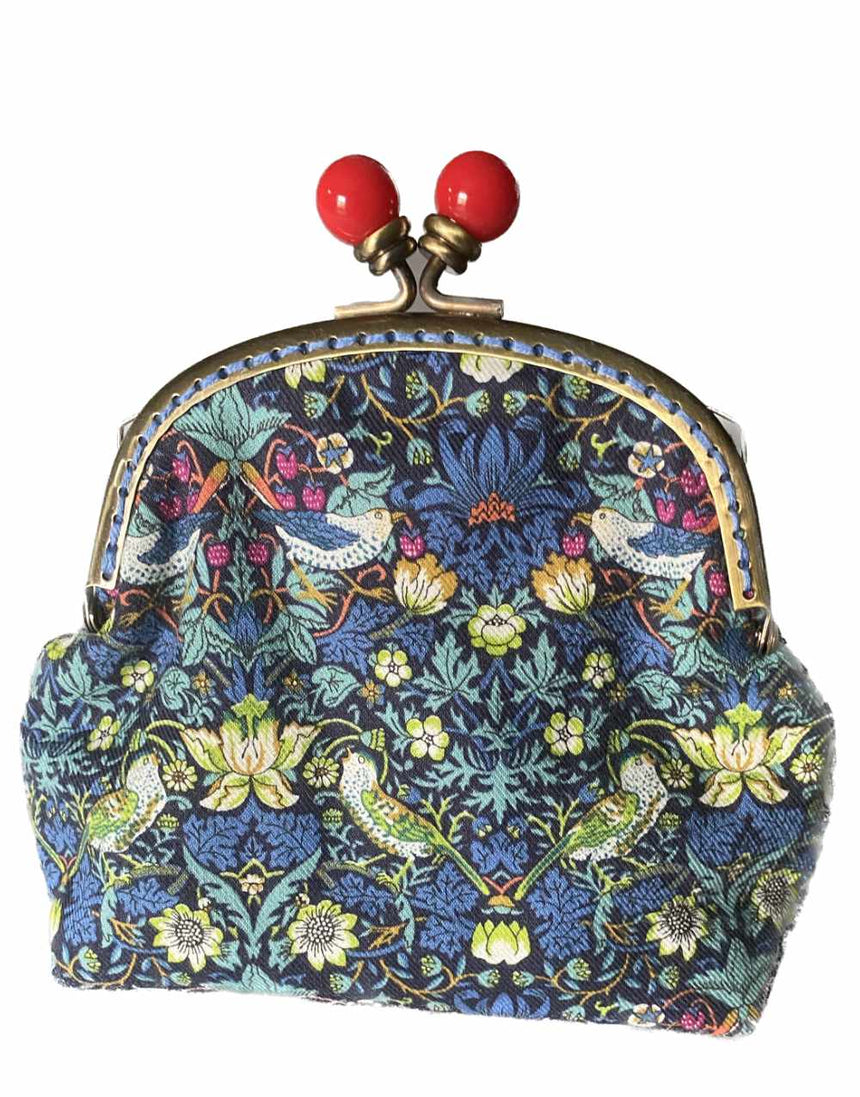 Strawberry Thief Clasp Purse Clothkits® Sewing Kit with Liberty Fabrics