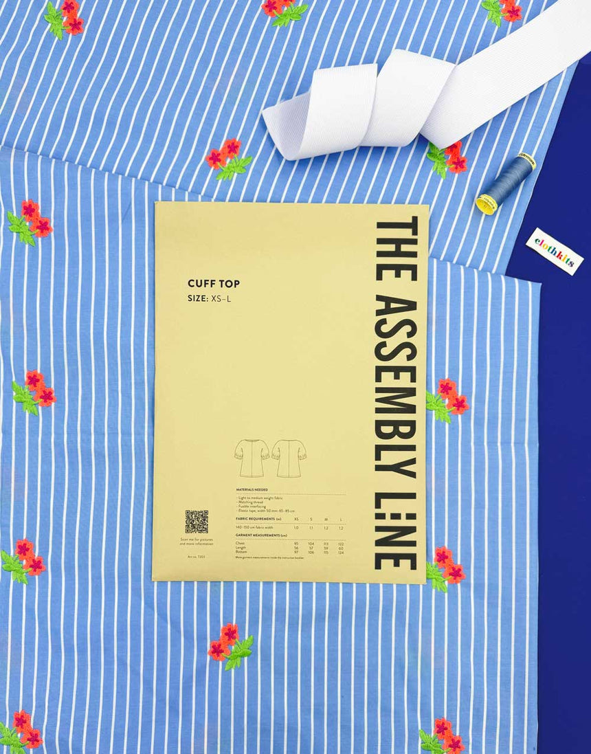 Neon Bloom Stripe Cuff Top – Complete Dressmaking Kit