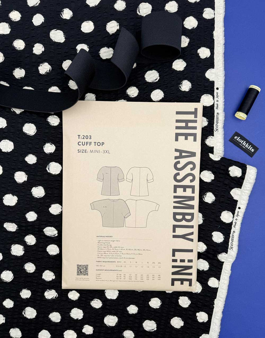Spotty Ripple Cloth Cuff Top Complete Dressmaking Kit, The Assembly Line