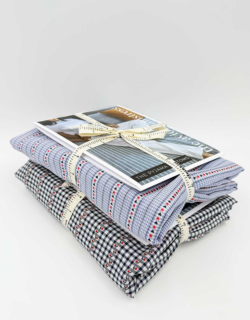 Gingham Pyjama Bottoms Complete Dressmaking Kit, The Avid Seamstress