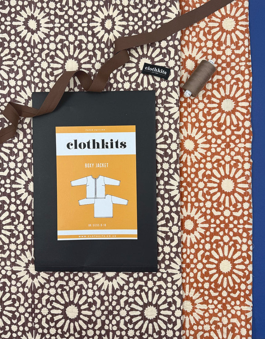 Clothkits® Boxy Jacket Kit - Quilted Bagru Block Print