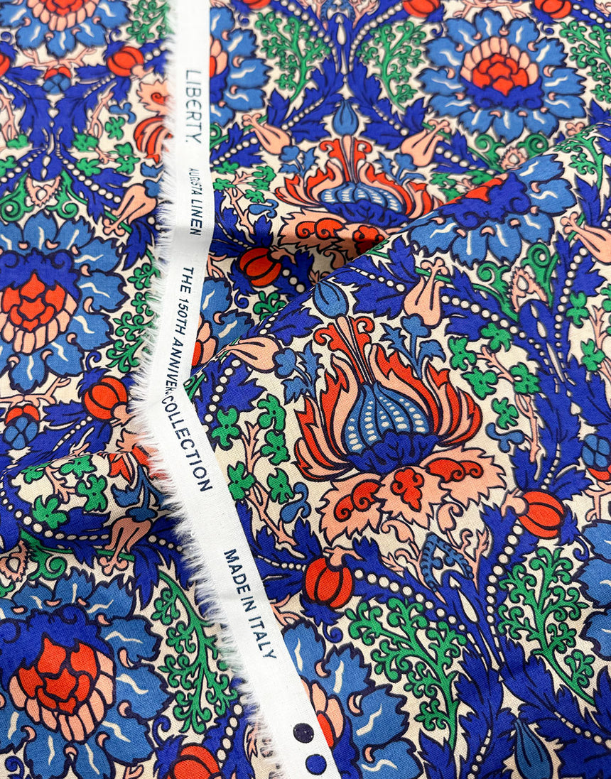 Electric Nouveau Honey Sundress Dressmaking Kit in Liberty Fabrics Linen, Merchant & Mills