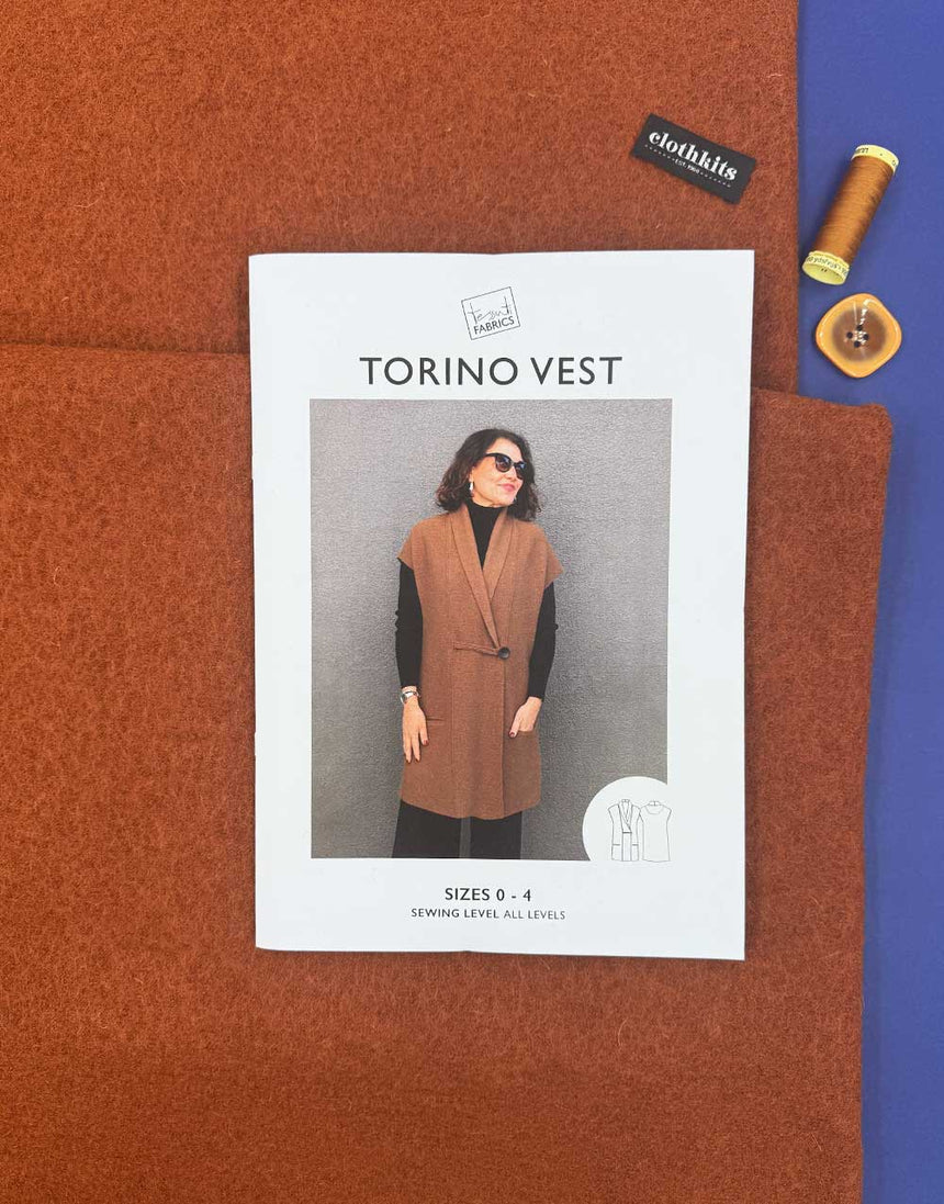 Boiled Wool Torino Vest Complete Dressmaking Kit, Tessuti