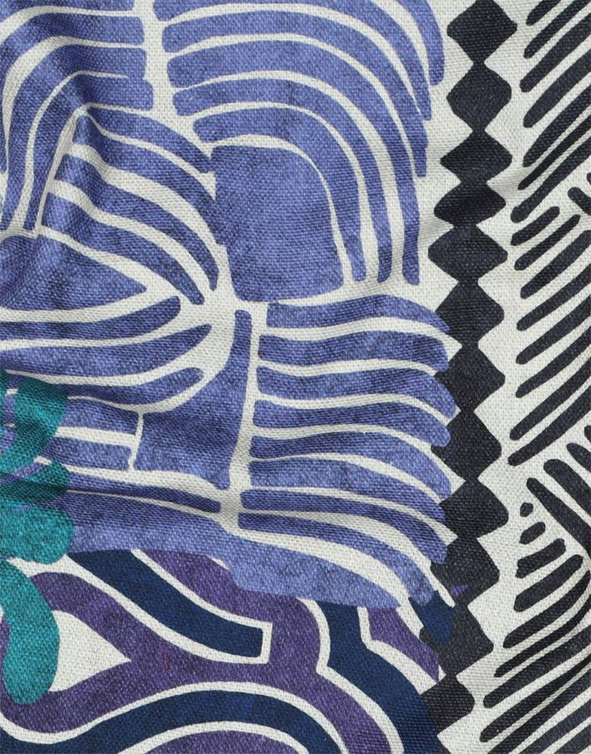 Indigo Ritual Cotton Canvas Fabric