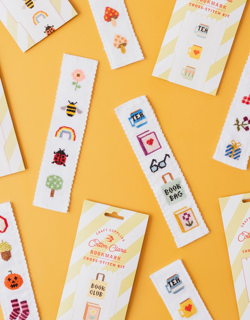 Christmas Cross Stitch Bookmark Kit, Cotton Clara