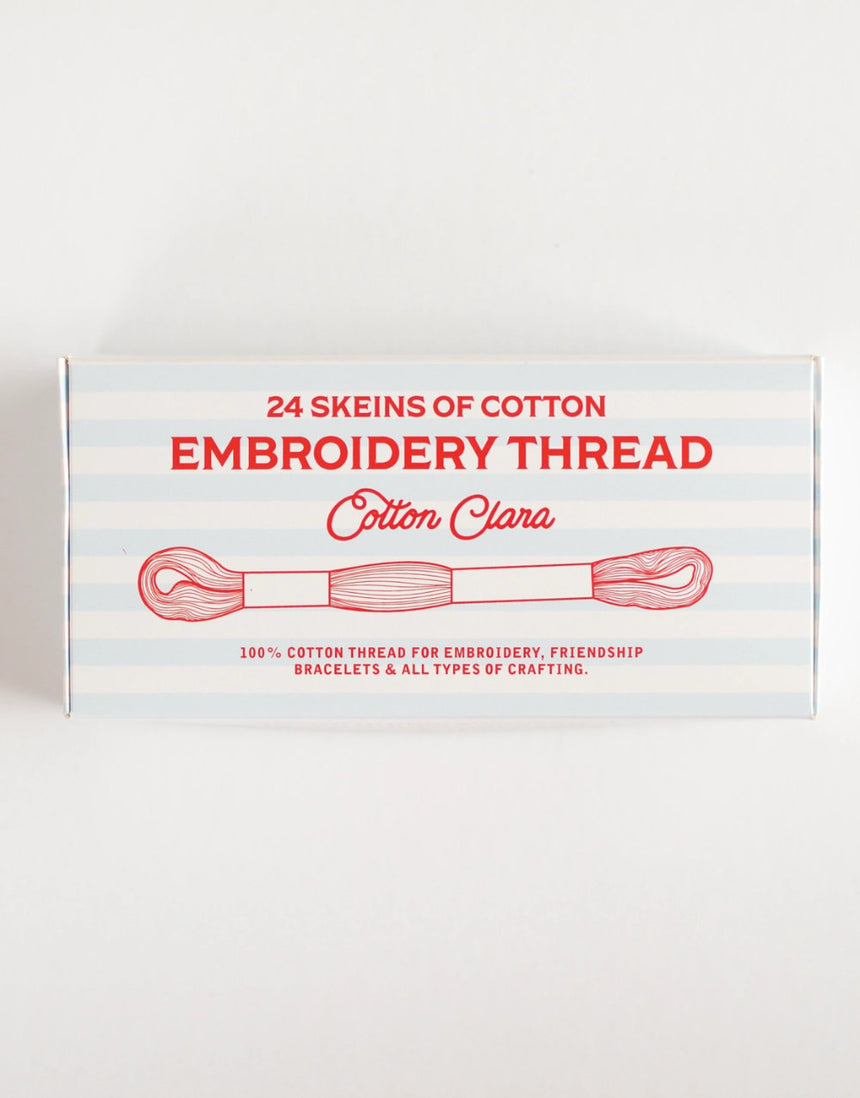 24 Cotton Embroidery Skeins Bumper Pack, Cotton Clara