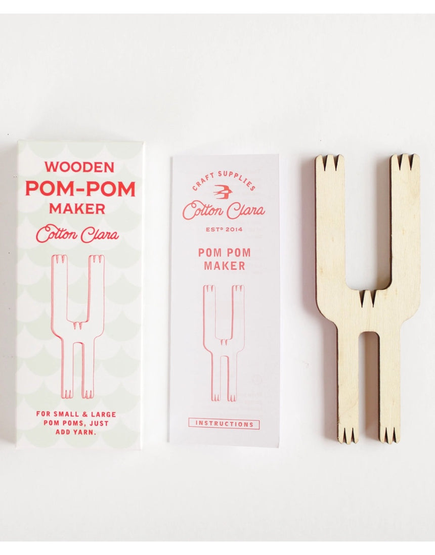 Wooden Pom Pom Maker, Cotton Clara