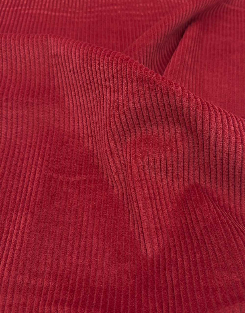 Dark Red 4.5 Wale Jumbo Cotton Corduroy Fabric