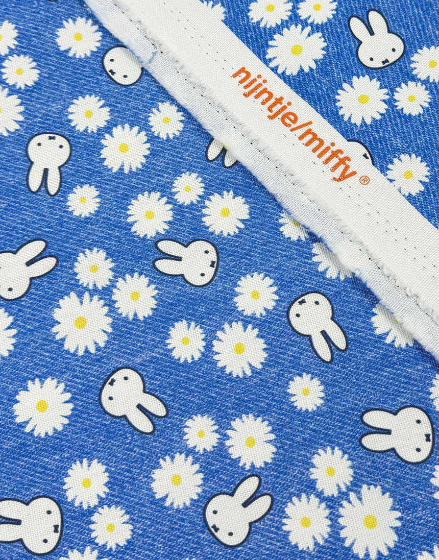Remnant 1.5m - Miffy Daisy Cotton Canvas Fabric