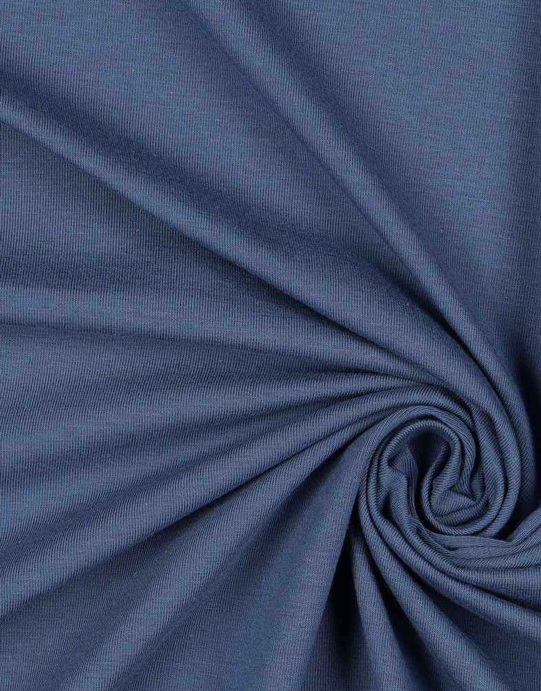 Remnant 1.5m - Indigo Organic Cotton Jersey Fabric