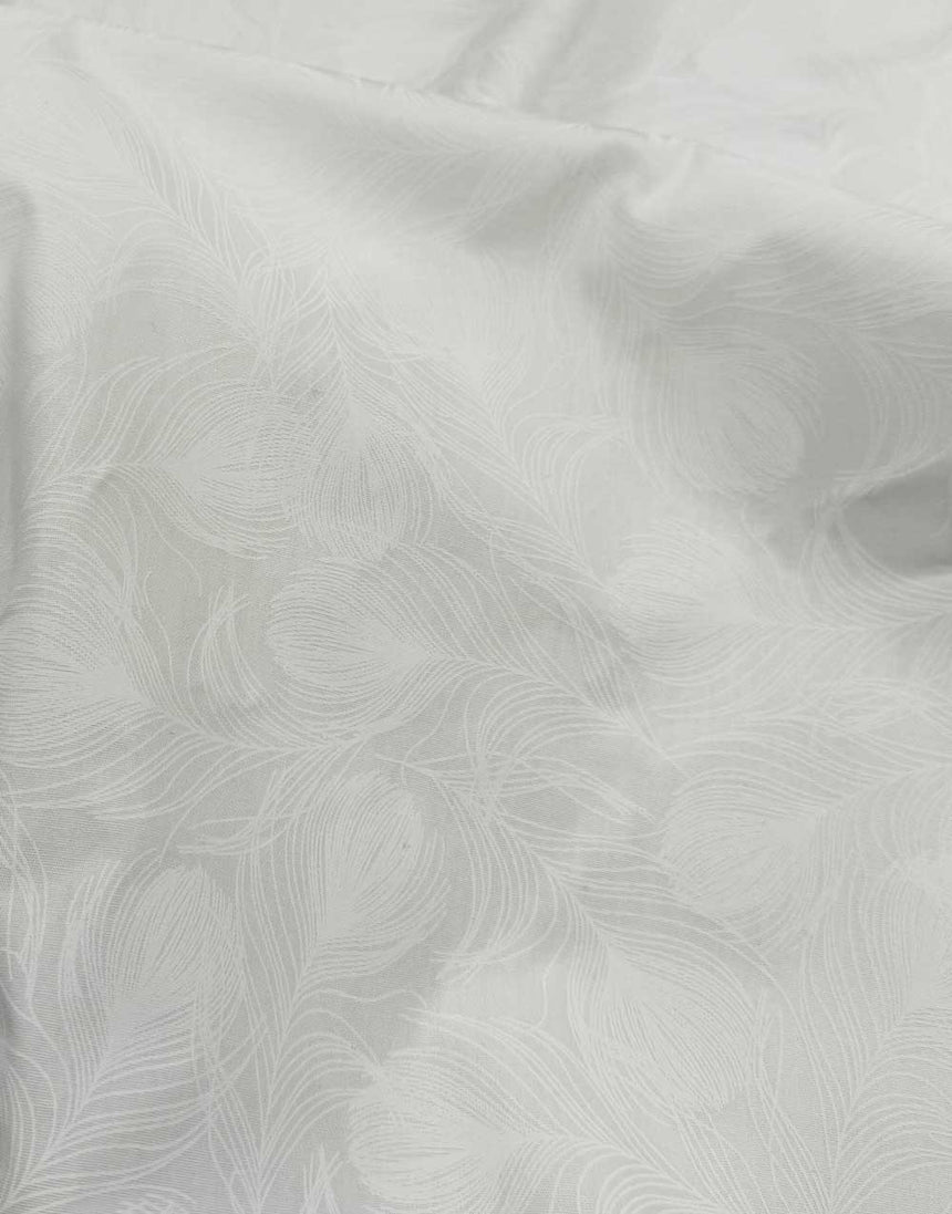White Feathers Cotton Poplin Fabric