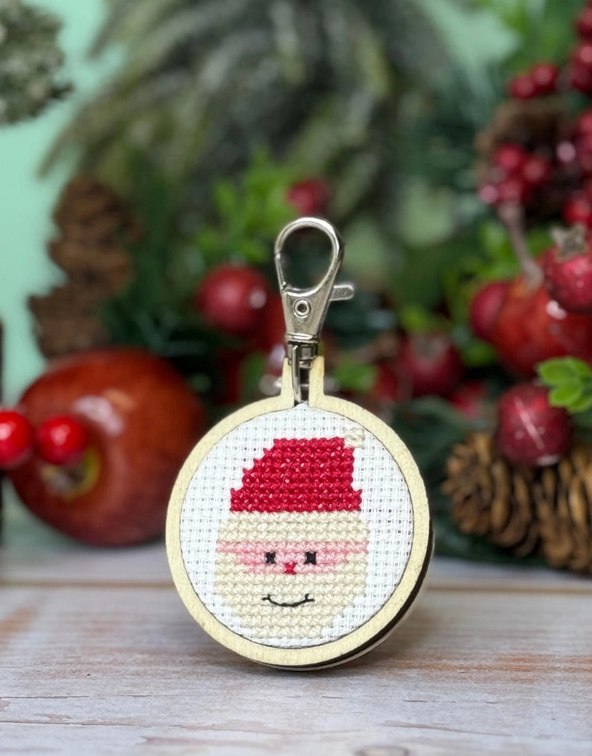 Santa Mini Matchbox Christmas Cross Stitch Kit, Crafty Kit Company