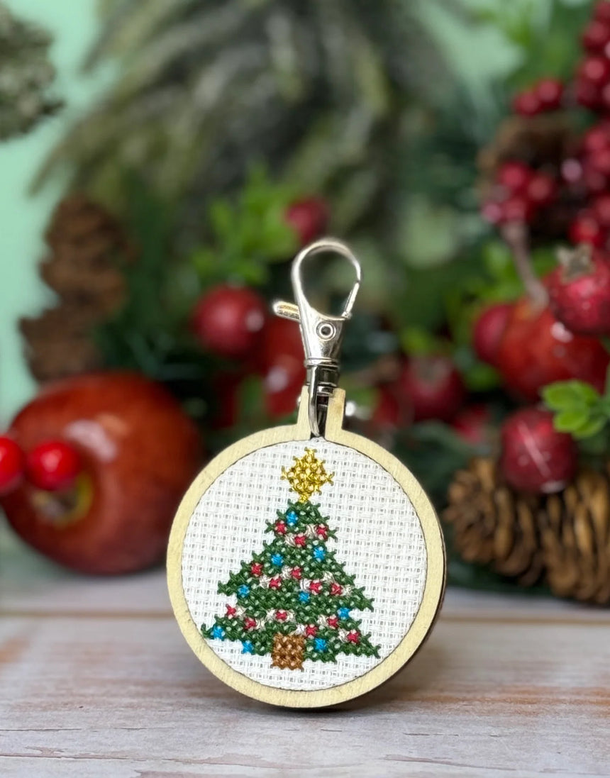Christmas Tree Mini Matchbox Cross Stitch Kit, Crafty Kit Company