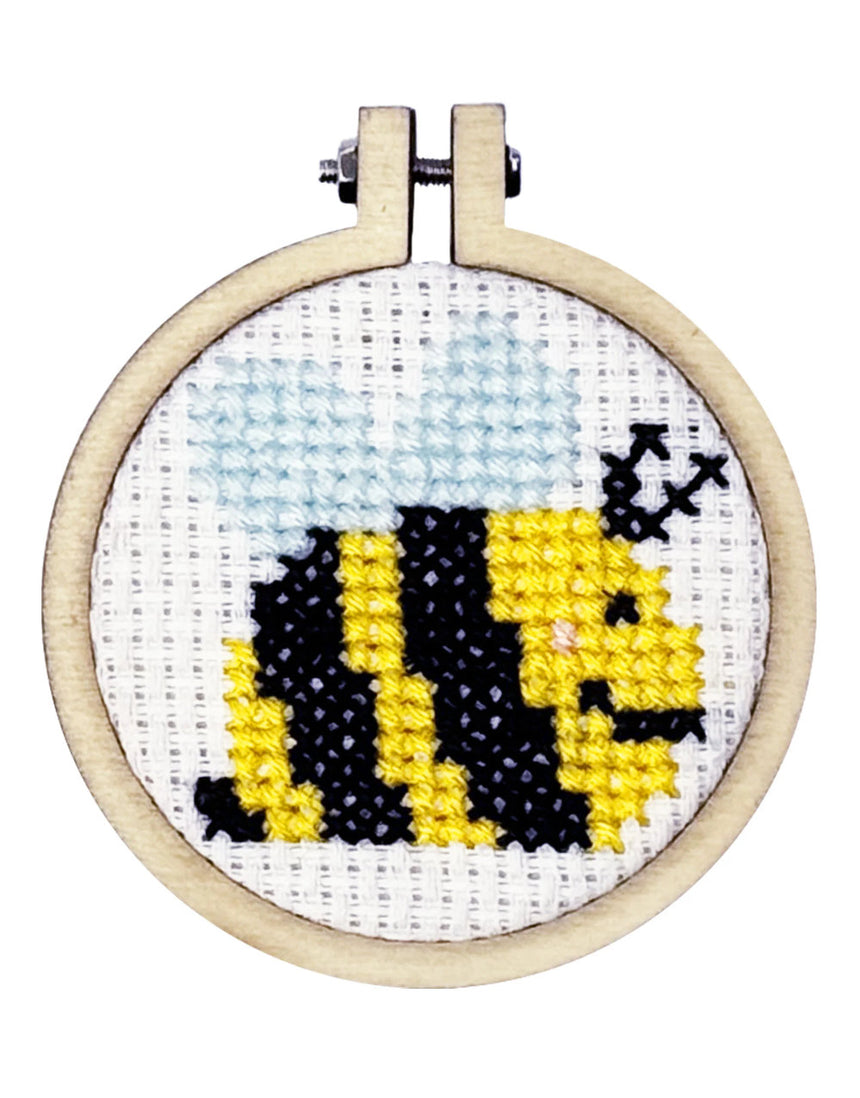 Bee Yourself! Mini Matchbox Cross Stitch Kit, Crafty Kit Company