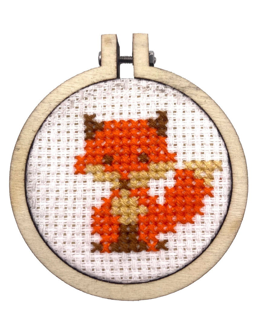 For Fox Sake! Mini Matchbox Cross Stitch Kit, Crafty Kit Company